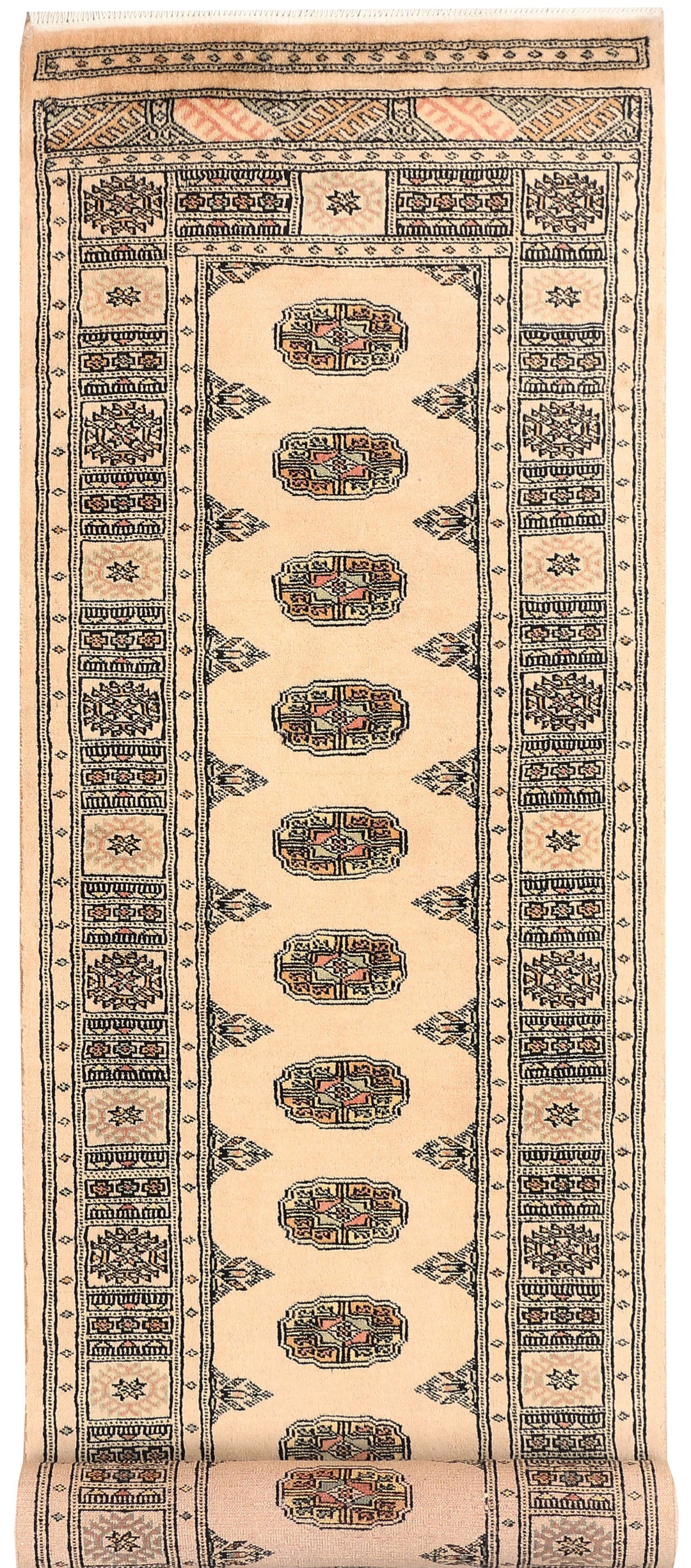 Navajo White Bokhara 2' 7 x 10' 4 - No. 45494 - ALRUG Rug Store