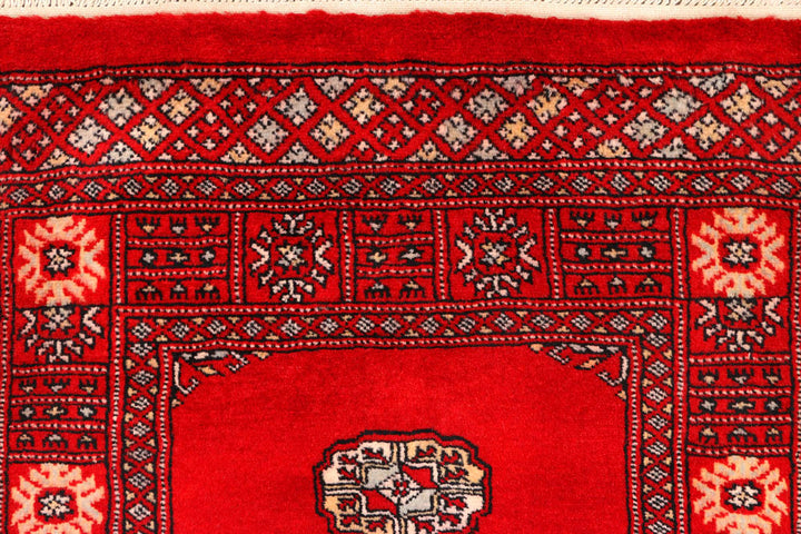 Red Bokhara 2' 4 x 10' 1 - No. 45509 - ALRUG Rug Store