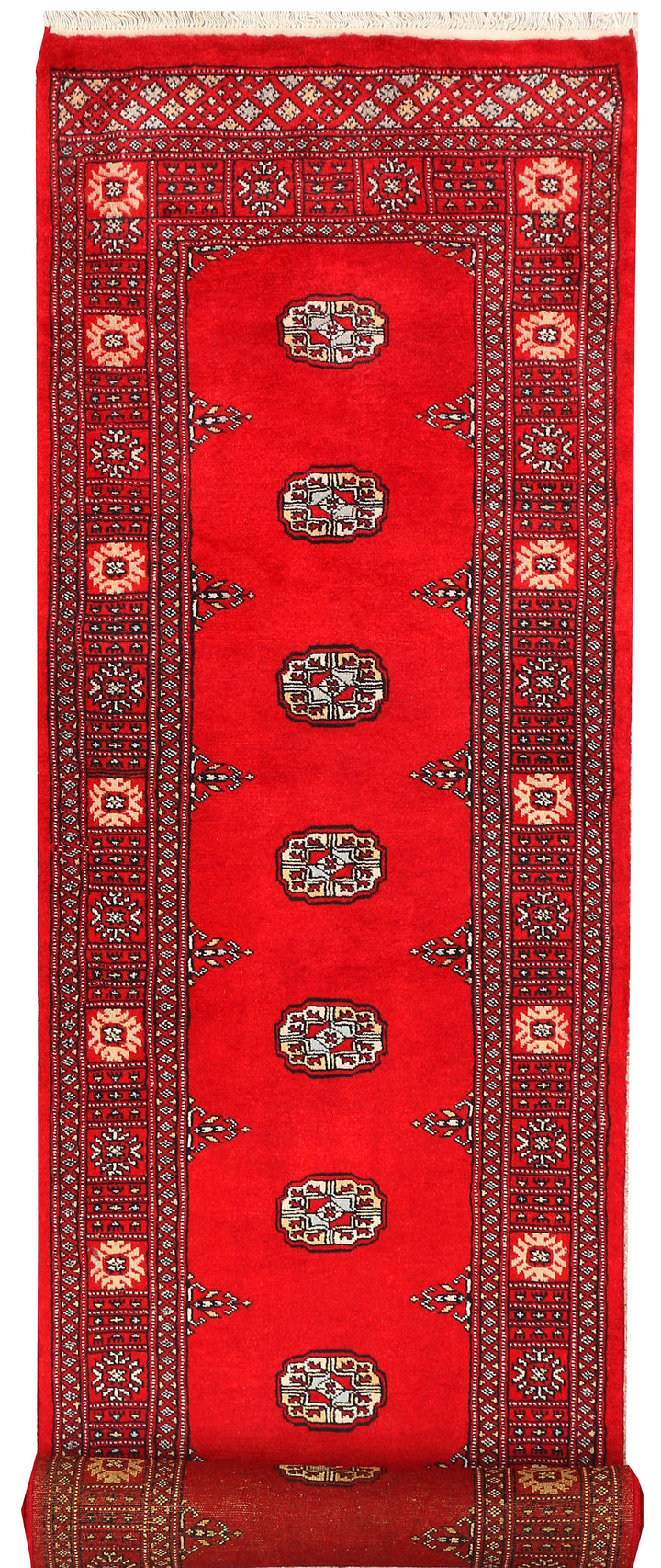 Red Bokhara 2' 4 x 10' 1 - No. 45509 - ALRUG Rug Store
