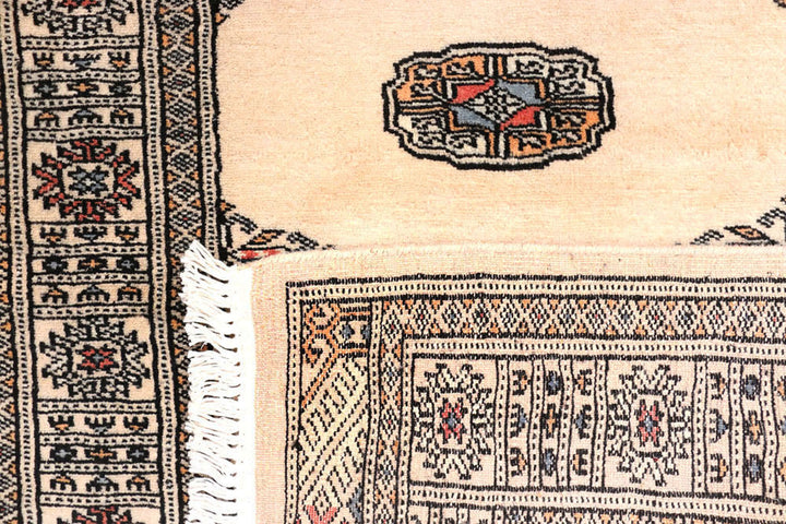 Antique White Bokhara 2'  7" x 10'  3" - No. QA13229