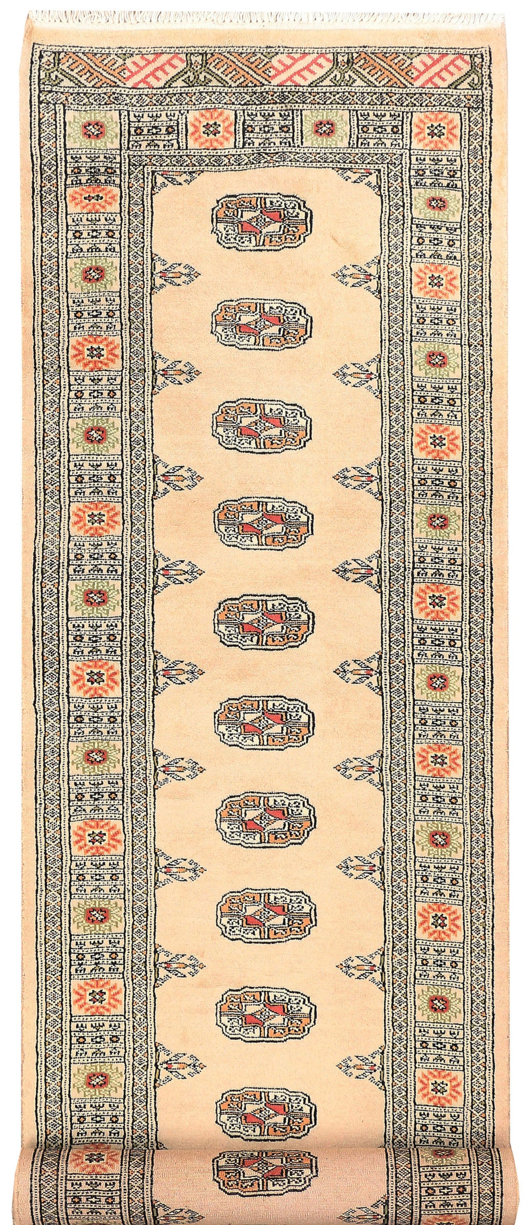 Navajo White Bokhara 2' 6 x 10' 2 - No. 45535 - ALRUG Rug Store