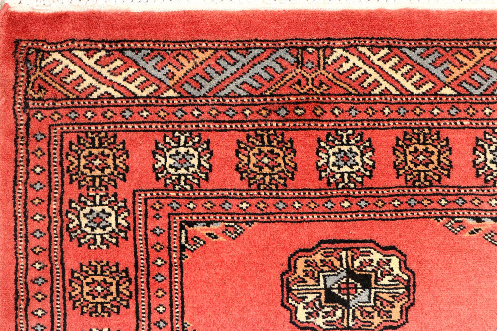 Indian Red Bokhara 2' 6 x 10' - No. 45553 - ALRUG Rug Store