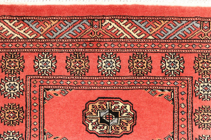 Indian Red Bokhara 2' 6 x 10' - No. 45553 - ALRUG Rug Store