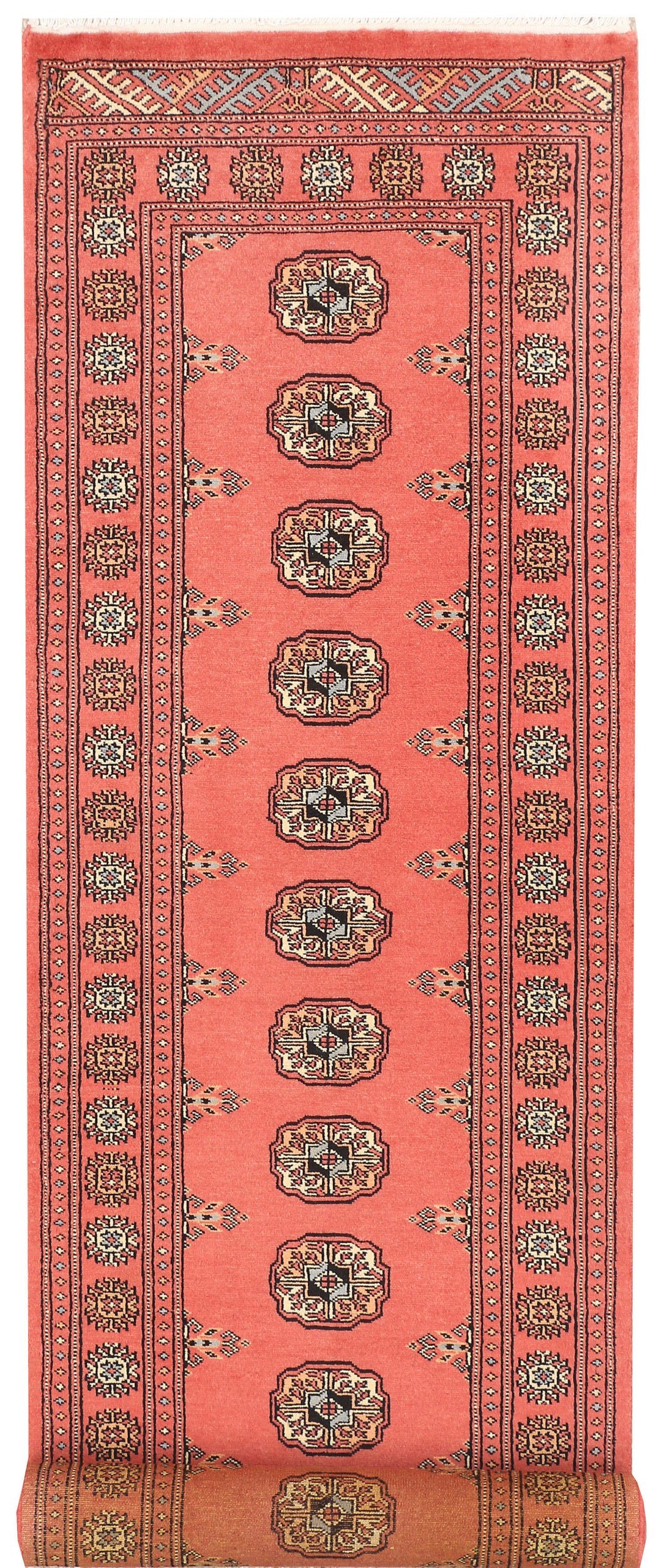 Indian Red Bokhara 2' 6 x 10' - No. 45553 - ALRUG Rug Store