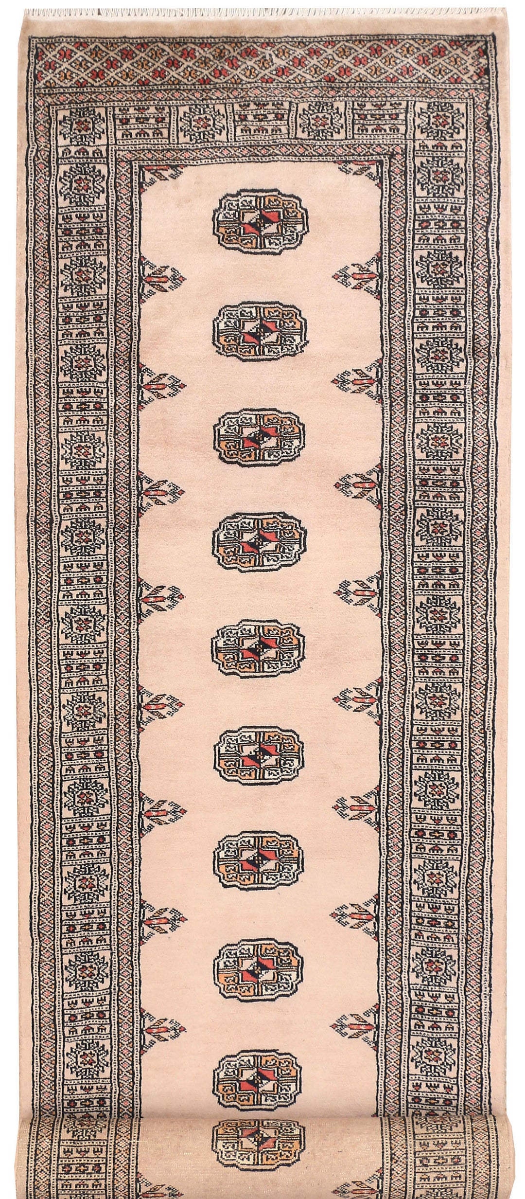 Ivory Bokhara 2' 6 x 10' 6 - No. 45555 - ALRUG Rug Store