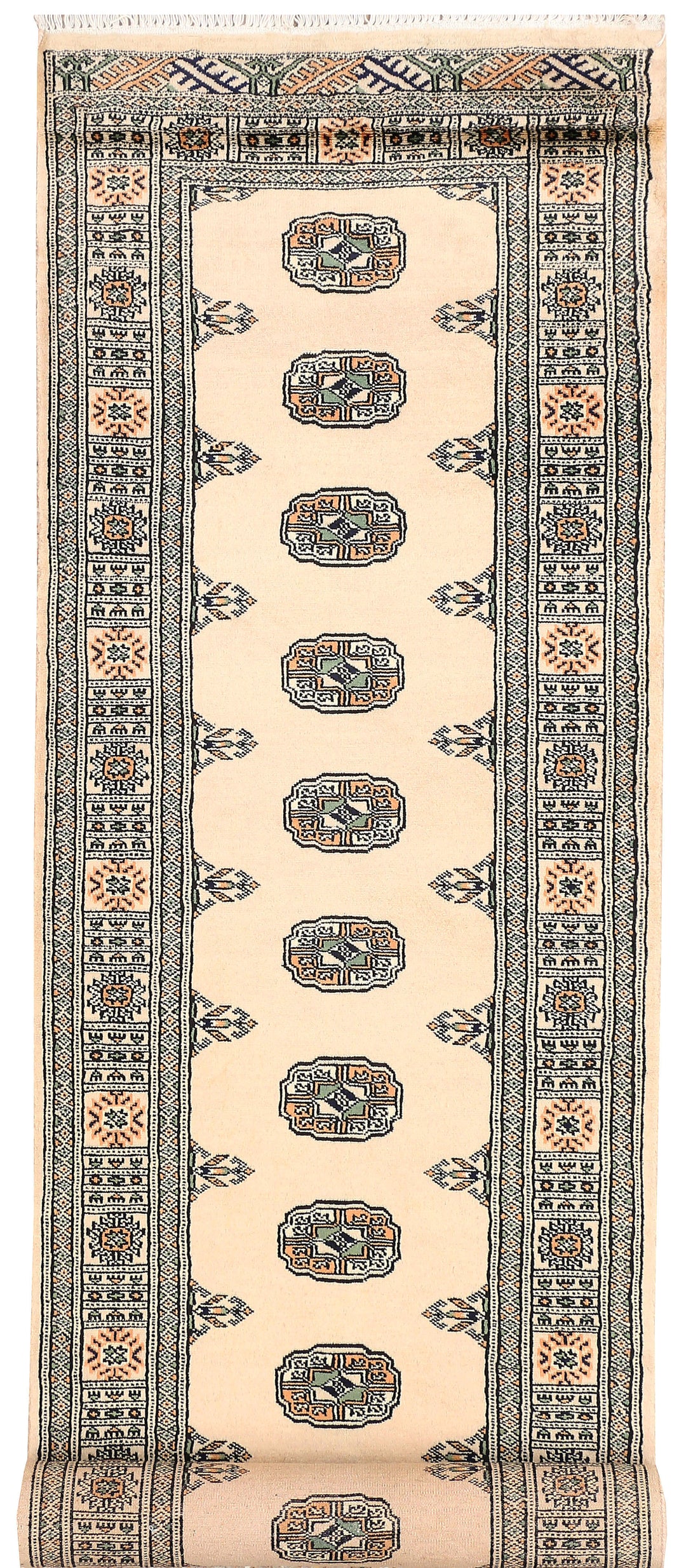 Ivory Bokhara 2' 6 x 10' 5 - No. 45557 - ALRUG Rug Store