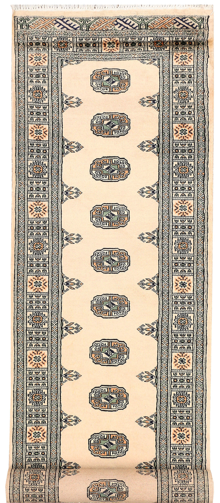 Ivory Bokhara 2' 6 x 10' 5 - No. 45557 - ALRUG Rug Store