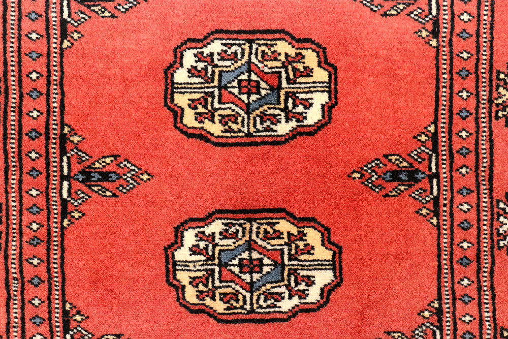 Salmon Bokhara 2' 7 x 9' 8 - No. 45564 - ALRUG Rug Store