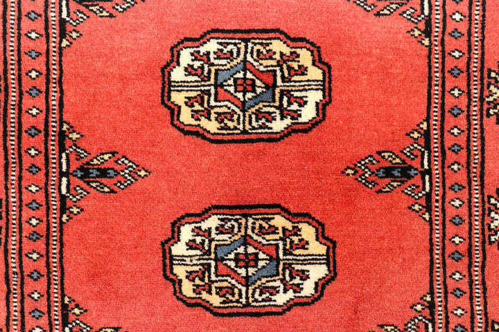 Salmon Bokhara 2' 7 x 9' 8 - No. 45564 - ALRUG Rug Store