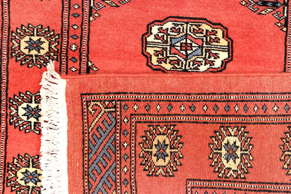 Salmon Bokhara 2' 7 x 9' 8 - No. 45564 - ALRUG Rug Store