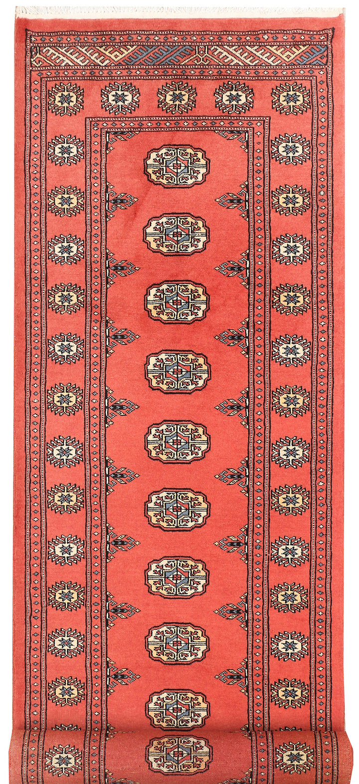 Salmon Bokhara 2' 7 x 9' 8 - No. 45564 - ALRUG Rug Store