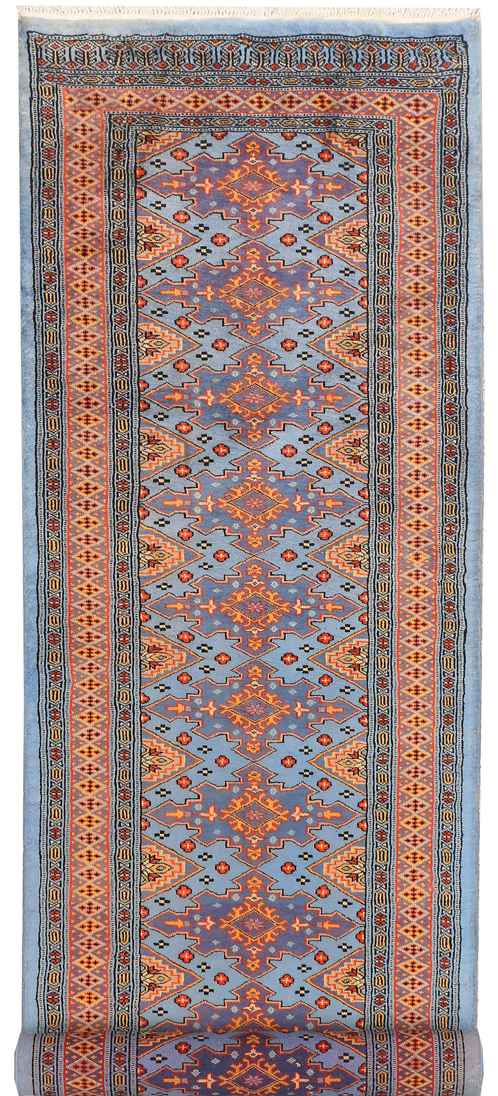 Light Steel Blue Jaldar 2' 7 x 9' 9 - No. 45567 - ALRUG Rug Store