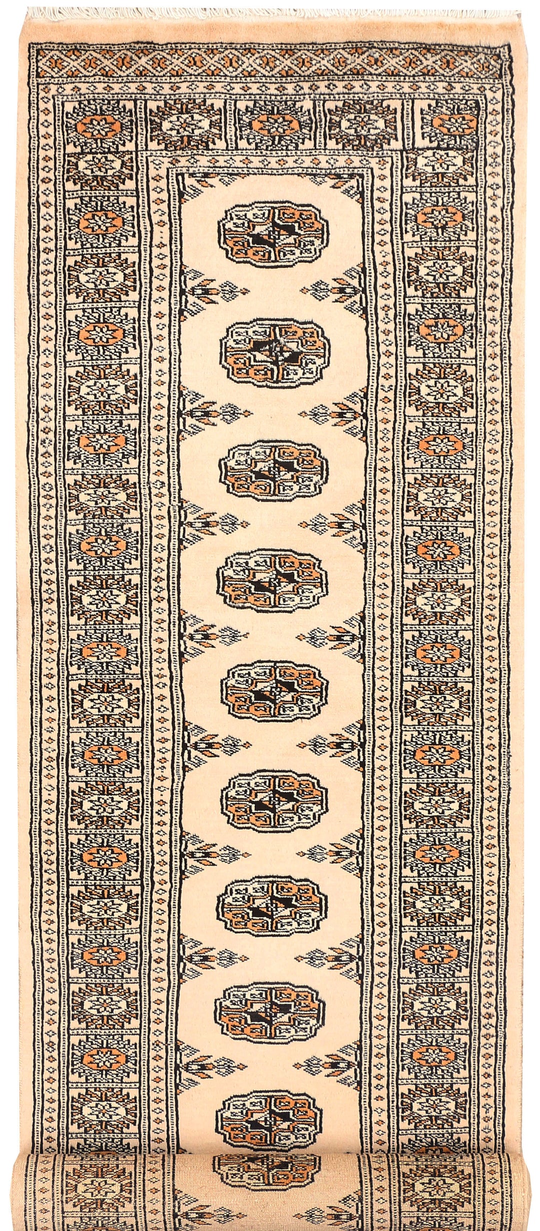 Ivory Bokhara 2' 6 x 10' 3 - No. 45572 - ALRUG Rug Store
