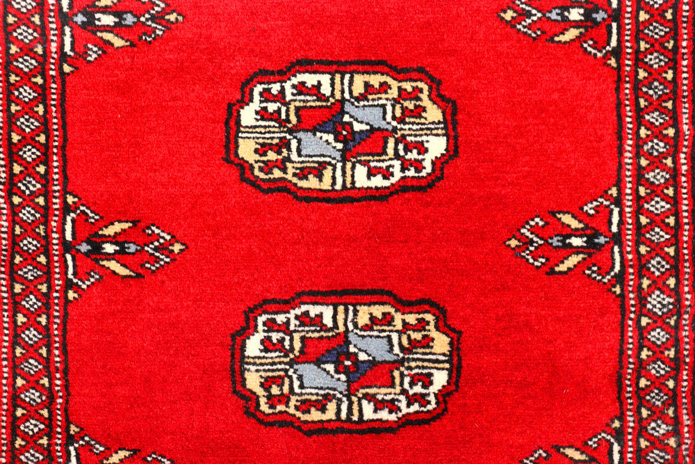 Red Bokhara 2' 7 x 11' 1 - No. 45573 - ALRUG Rug Store