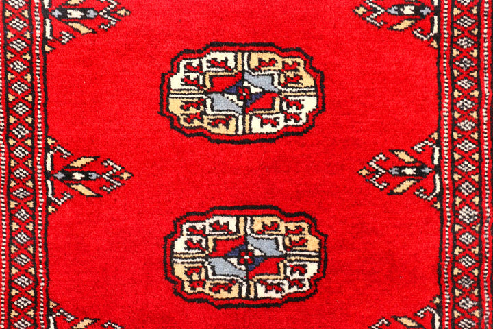 Red Bokhara 2' 7 x 11' 1 - No. 45573 - ALRUG Rug Store