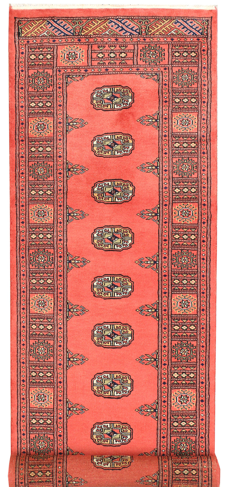 Salmon Bokhara 2' 7 x 10' 1 - No. 45574 - ALRUG Rug Store