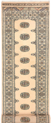 Antique White Bokhara 2'  6" x 10'  4" - No. QA74897