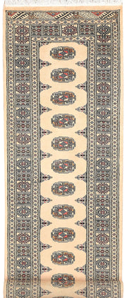 Antique White Bokhara 2' 6 x 9' 6 - No. 45587 - ALRUG Rug Store