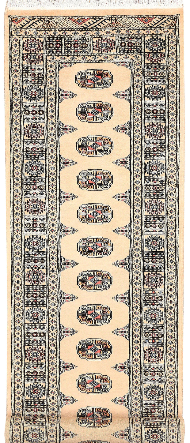 Antique White Bokhara 2' 6 x 9' 6 - No. 45587 - ALRUG Rug Store