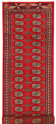 Dark Red Bokhara 2'  7" x 10' " - No. QA85774