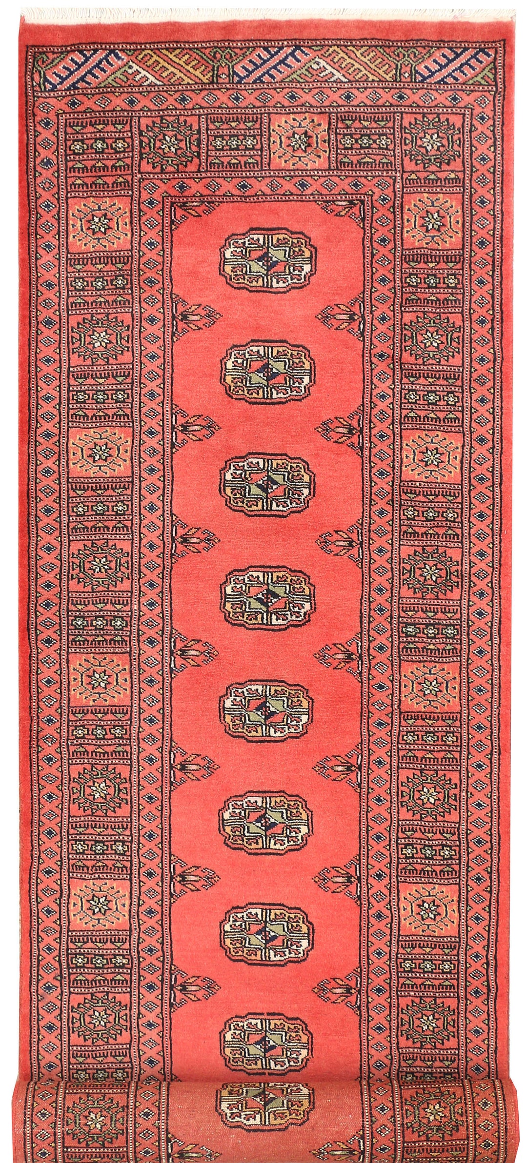 Light Coral Bokhara 2' 7 x 10' 1 - No. 45598 - ALRUG Rug Store