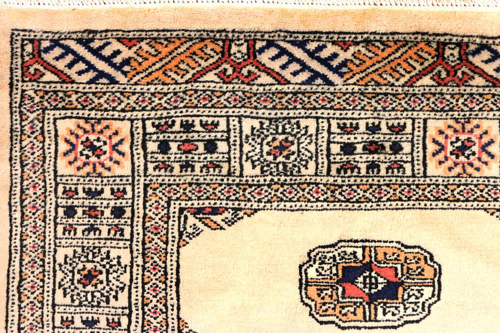 Antique White Bokhara 2' 7 x 10' 5 - No. 45599 - ALRUG Rug Store