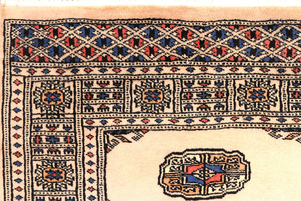 Antique White Bokhara 2' 7 x 10' - No. 45602 - ALRUG Rug Store