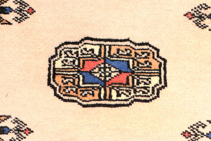 Antique White Bokhara 2' 7 x 10' - No. 45602 - ALRUG Rug Store