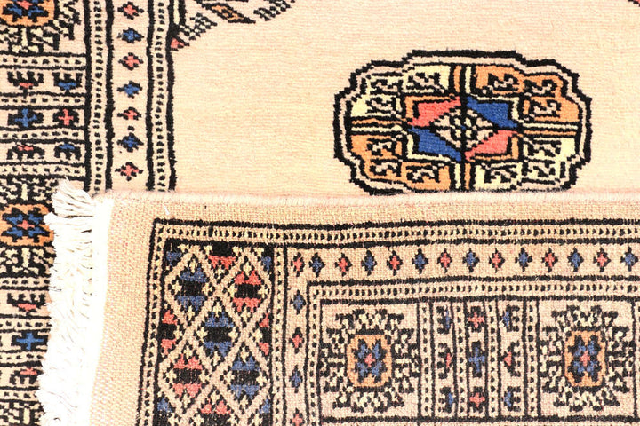 Antique White Bokhara 2' 7 x 10' - No. 45602 - ALRUG Rug Store