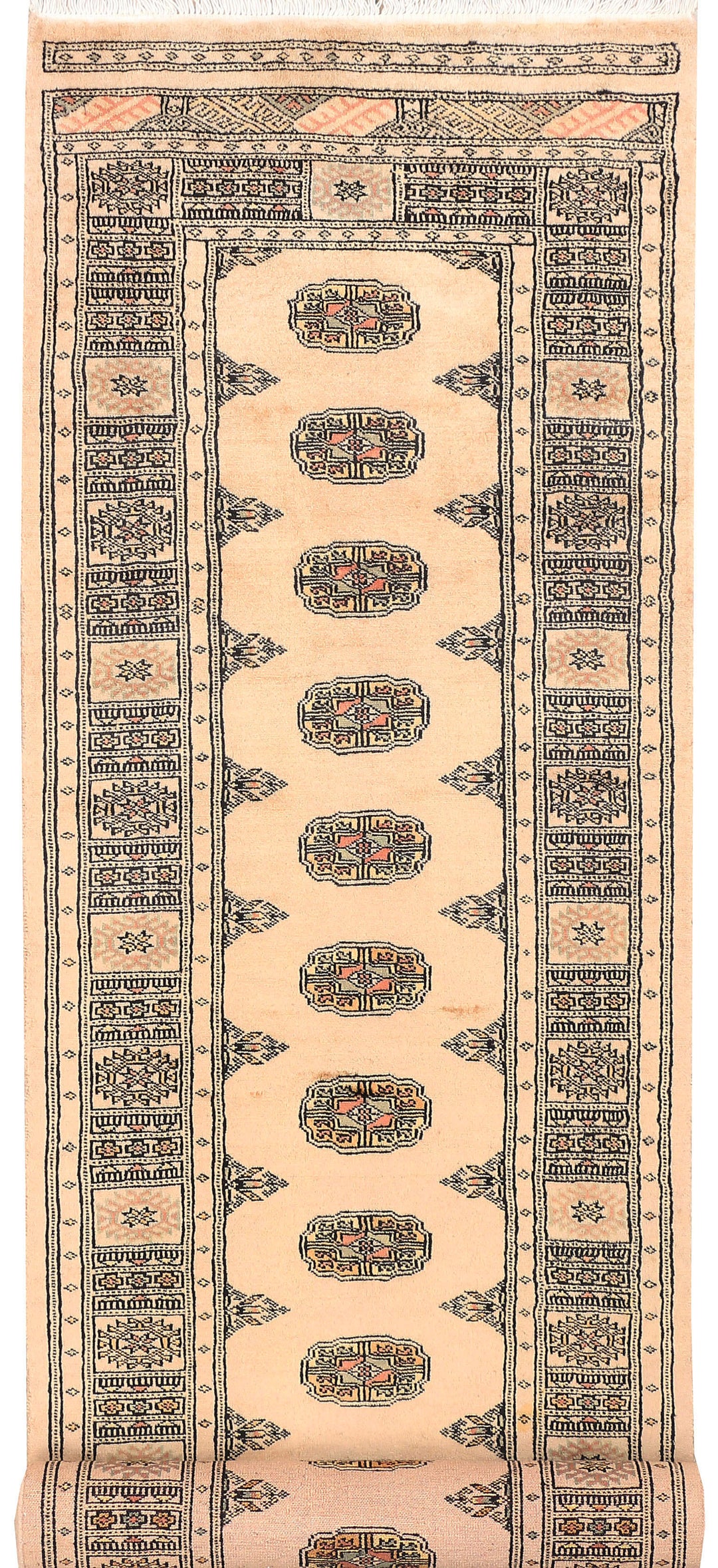 Antique White Bokhara 2' 7 x 10' 3 - No. 45603 - ALRUG Rug Store
