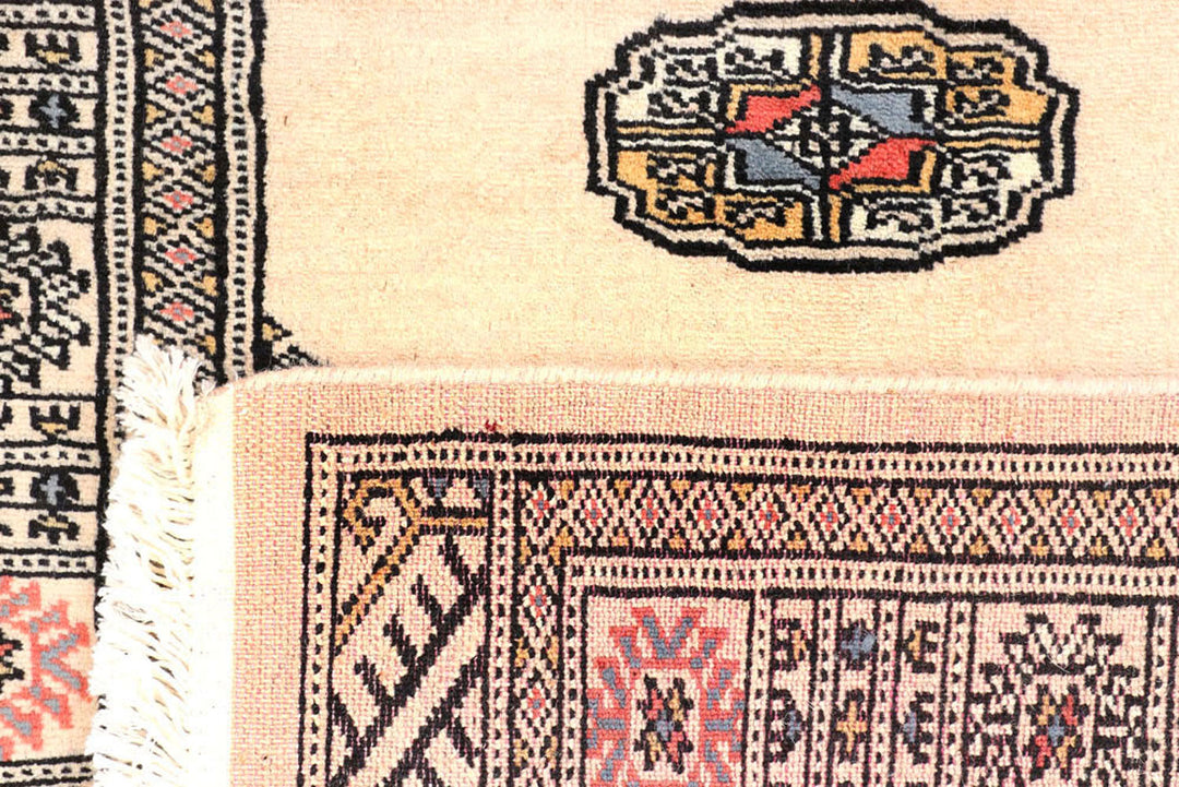 Antique White Bokhara 2'  7" x 10'  9" - No. QA54264