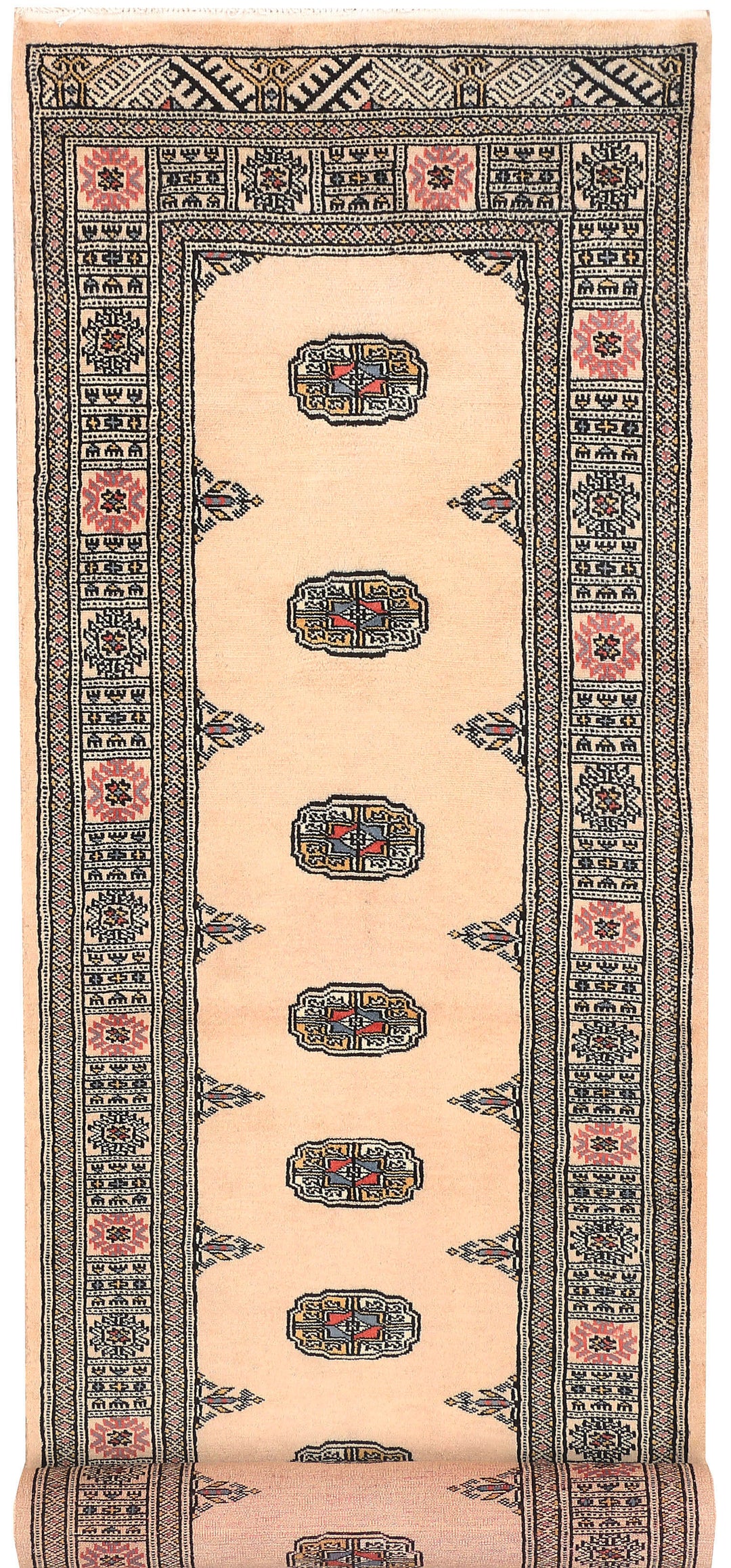 Antique White Bokhara 2' 7 x 10' 9 - No. 45610 - ALRUG Rug Store