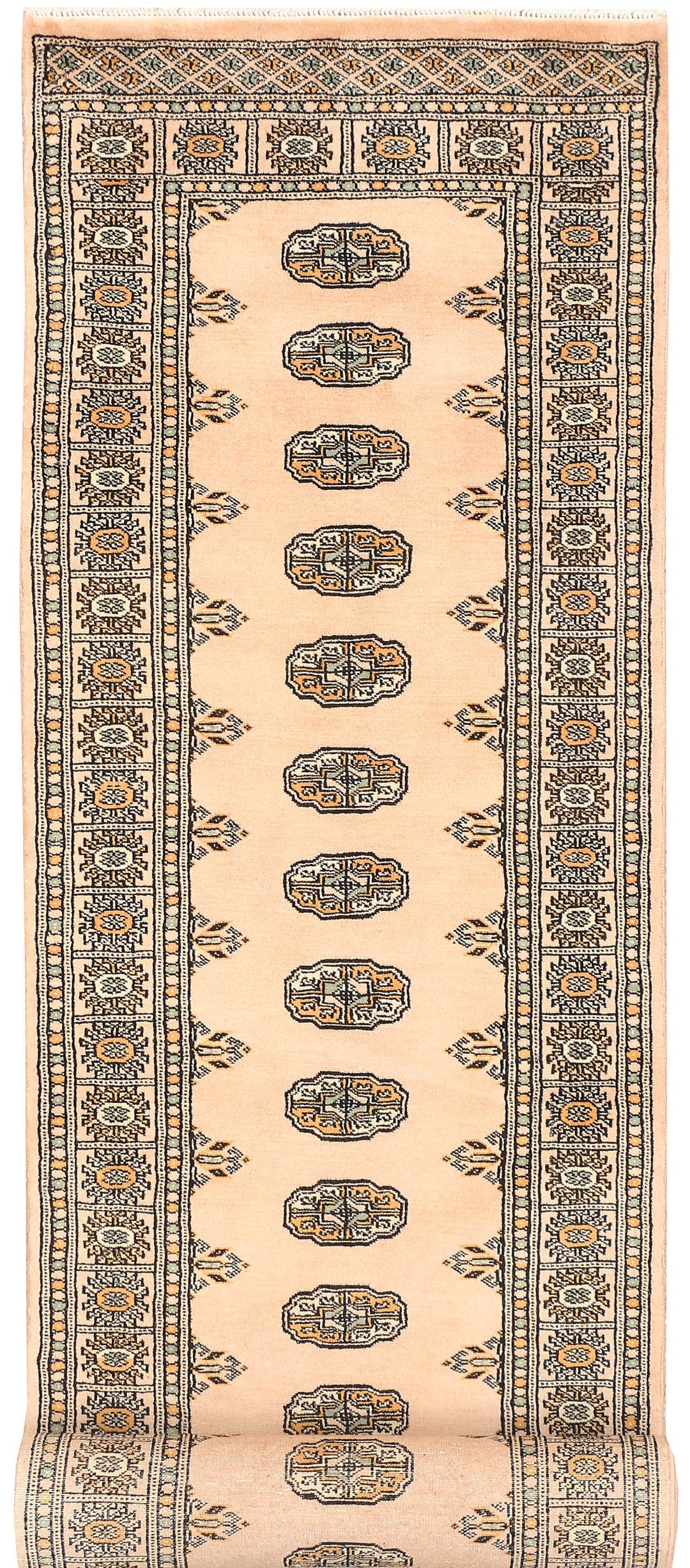 Antique White Bokhara 2' 7 x 11' 7 - No. 45615 - ALRUG Rug Store