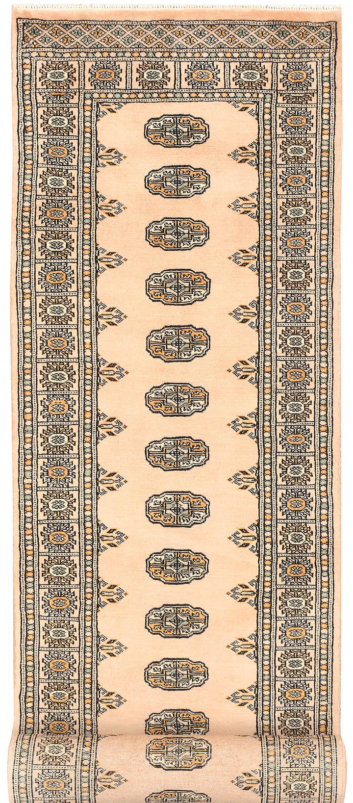 Antique White Bokhara 2' 7 x 11' 7 - No. 45615 - ALRUG Rug Store