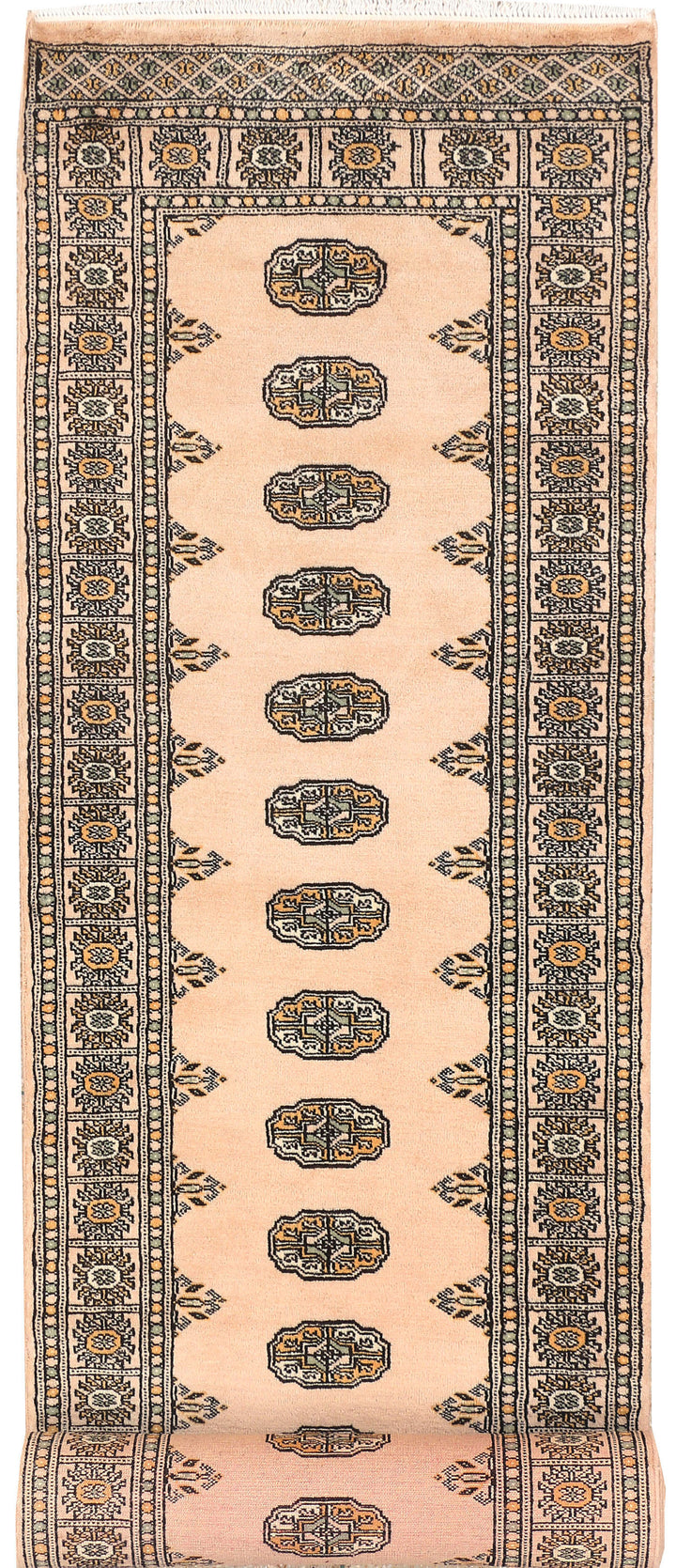 Antique White Bokhara 2' 7 x 12' 1 - No. 45624 - ALRUG Rug Store