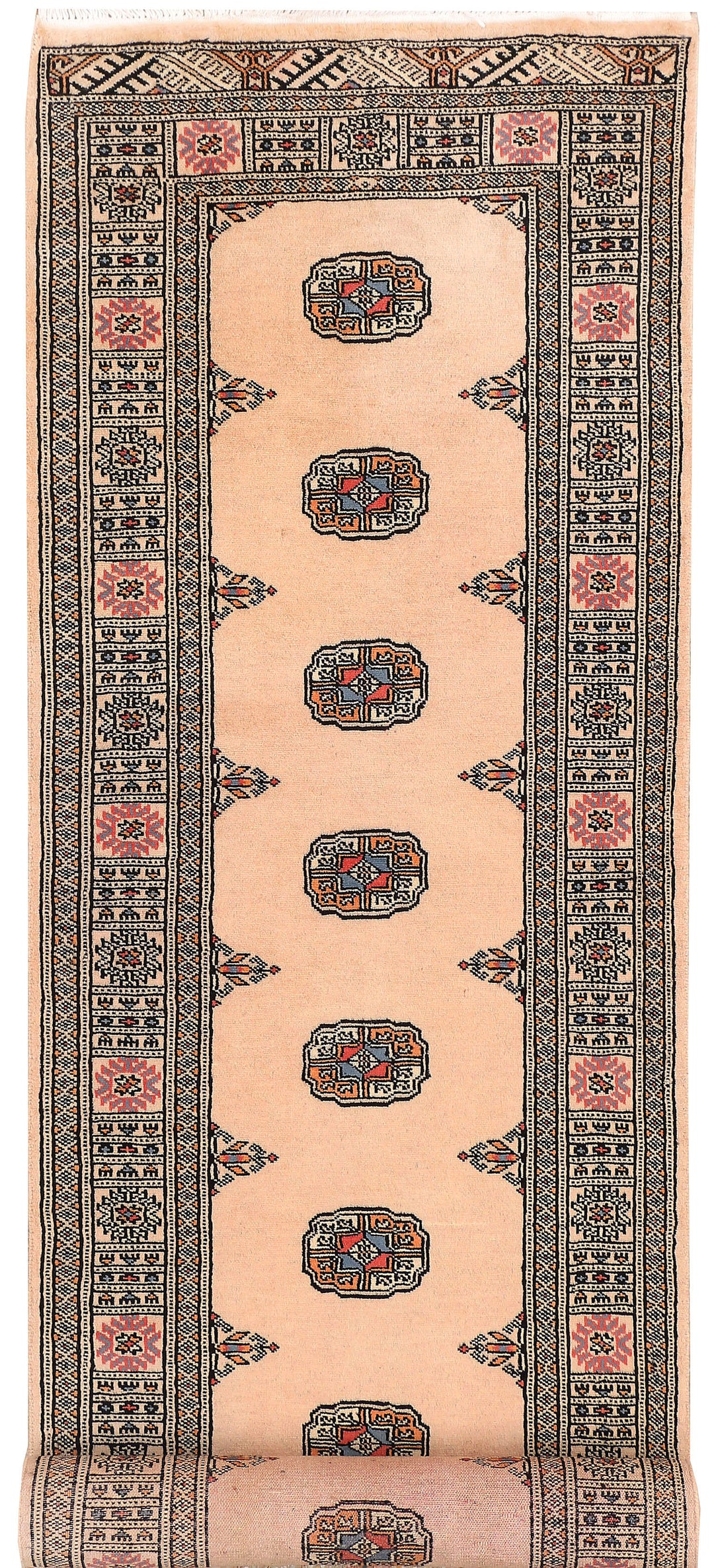 Bisque Bokhara 2' 6 x 10' 11 - No. 45628 - ALRUG Rug Store
