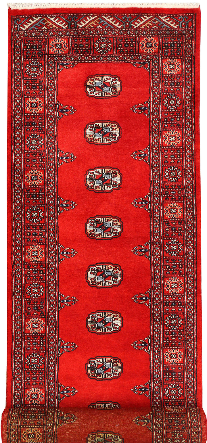 Red Bokhara 2' 7 x 11' 9 - No. 45634 - ALRUG Rug Store