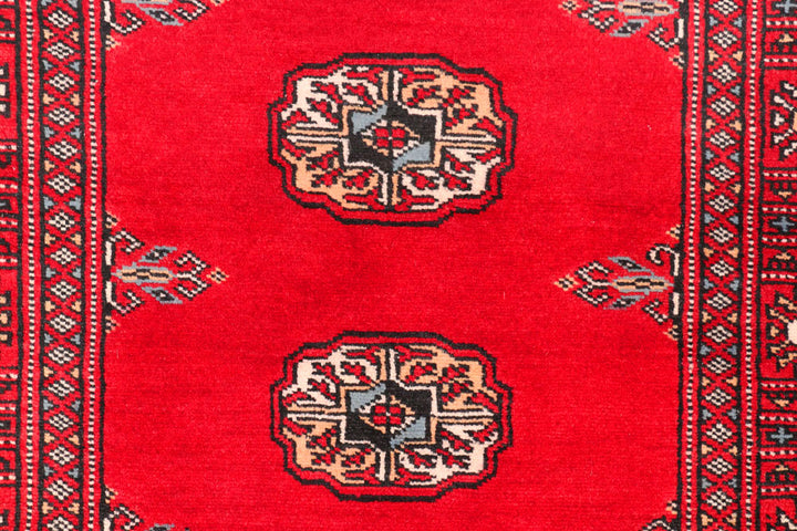 Red Bokhara 2' 6 x 10' 8 - No. 45650 - ALRUG Rug Store