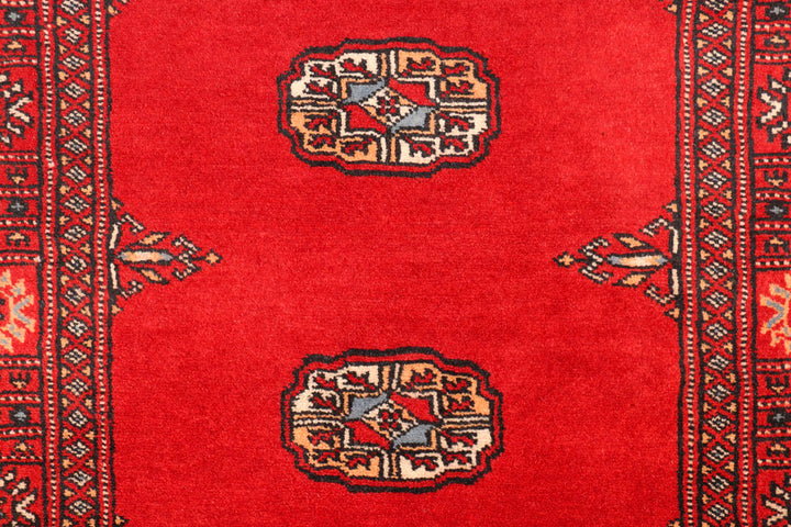 Red Bokhara 2' 7 x 11' 3 - No. 45651 - ALRUG Rug Store