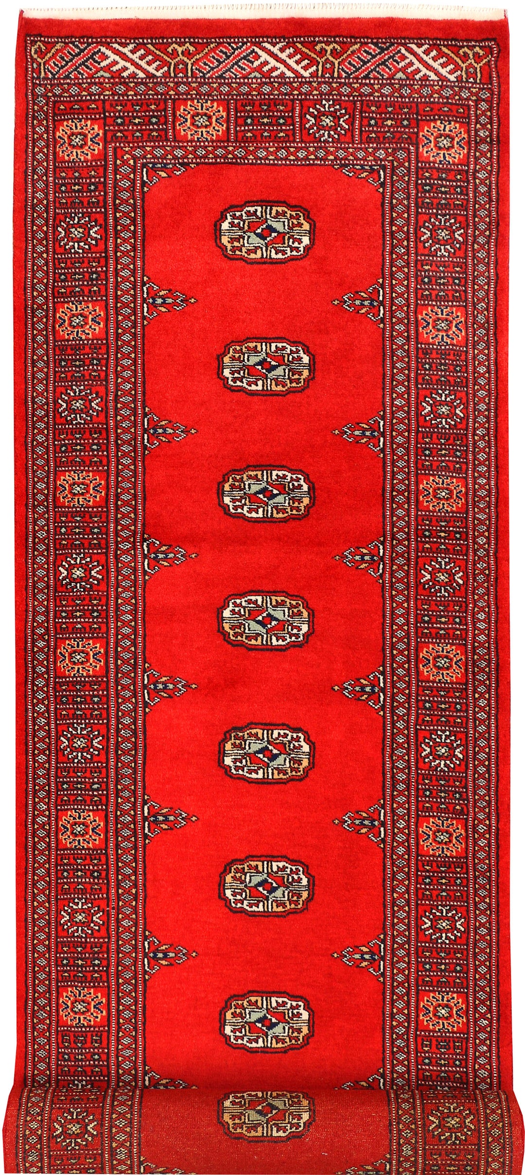 Red Bokhara 2' 7 x 11' 4 - No. 45652 - ALRUG Rug Store