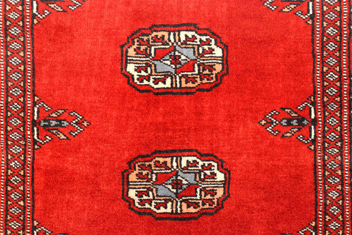 Firebrick Bokhara 2' 7 x 11' 1 - No. 45657 - ALRUG Rug Store