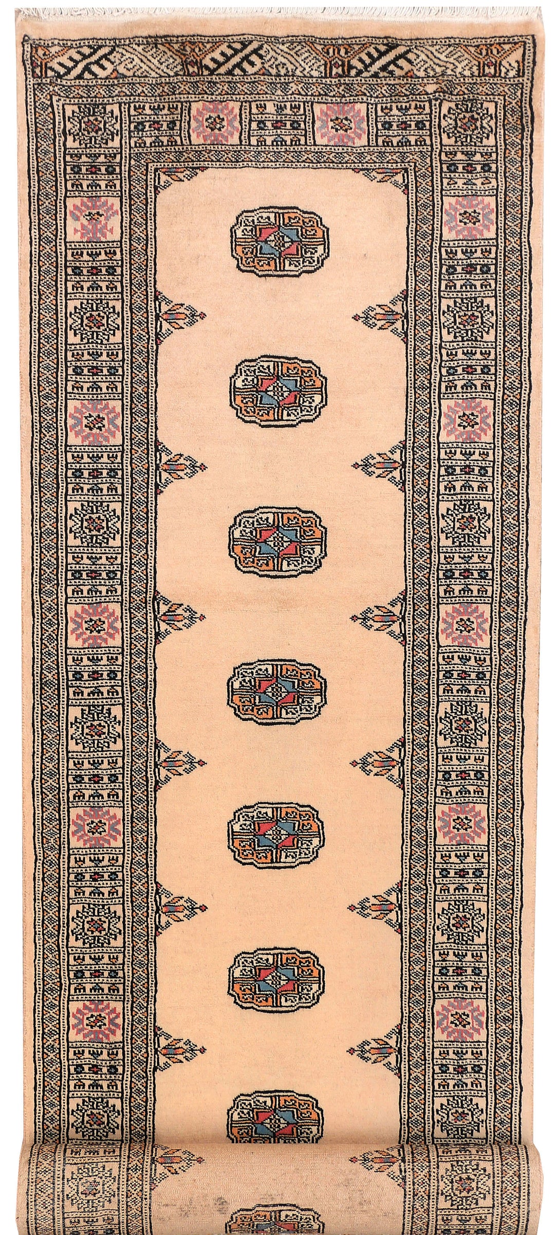 Antique White Bokhara 2' 7 x 11' 1 - No. 45660 - ALRUG Rug Store