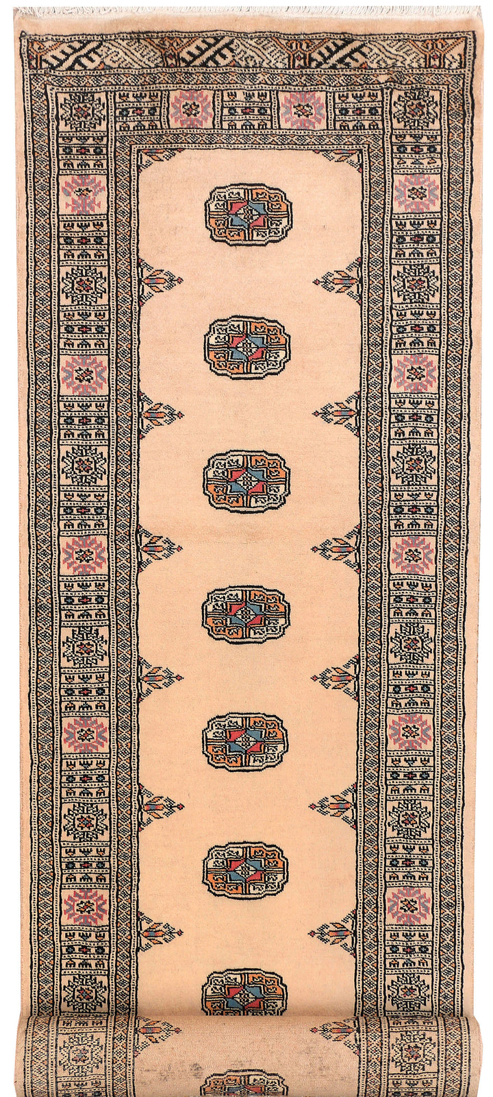 Antique White Bokhara 2' 7 x 11' 1 - No. 45660 - ALRUG Rug Store