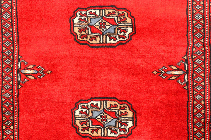 Red Bokhara 2' 7 x 11' 4 - No. 45667 - ALRUG Rug Store