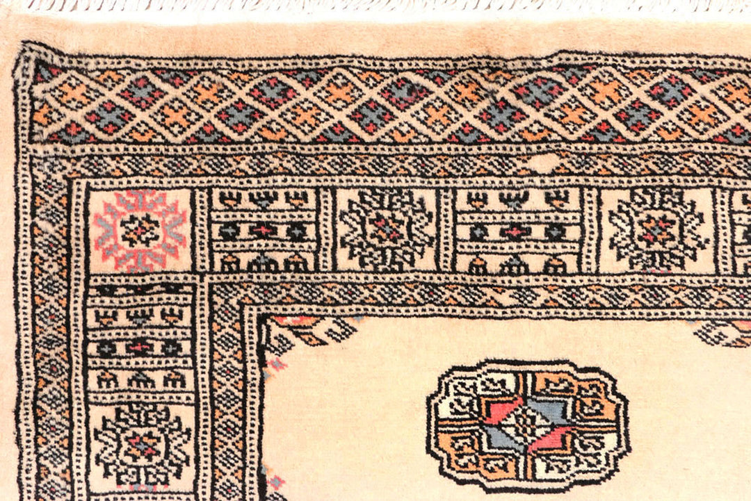 Antique White Bokhara 2'  7" x 10'  8" - No. QA60222