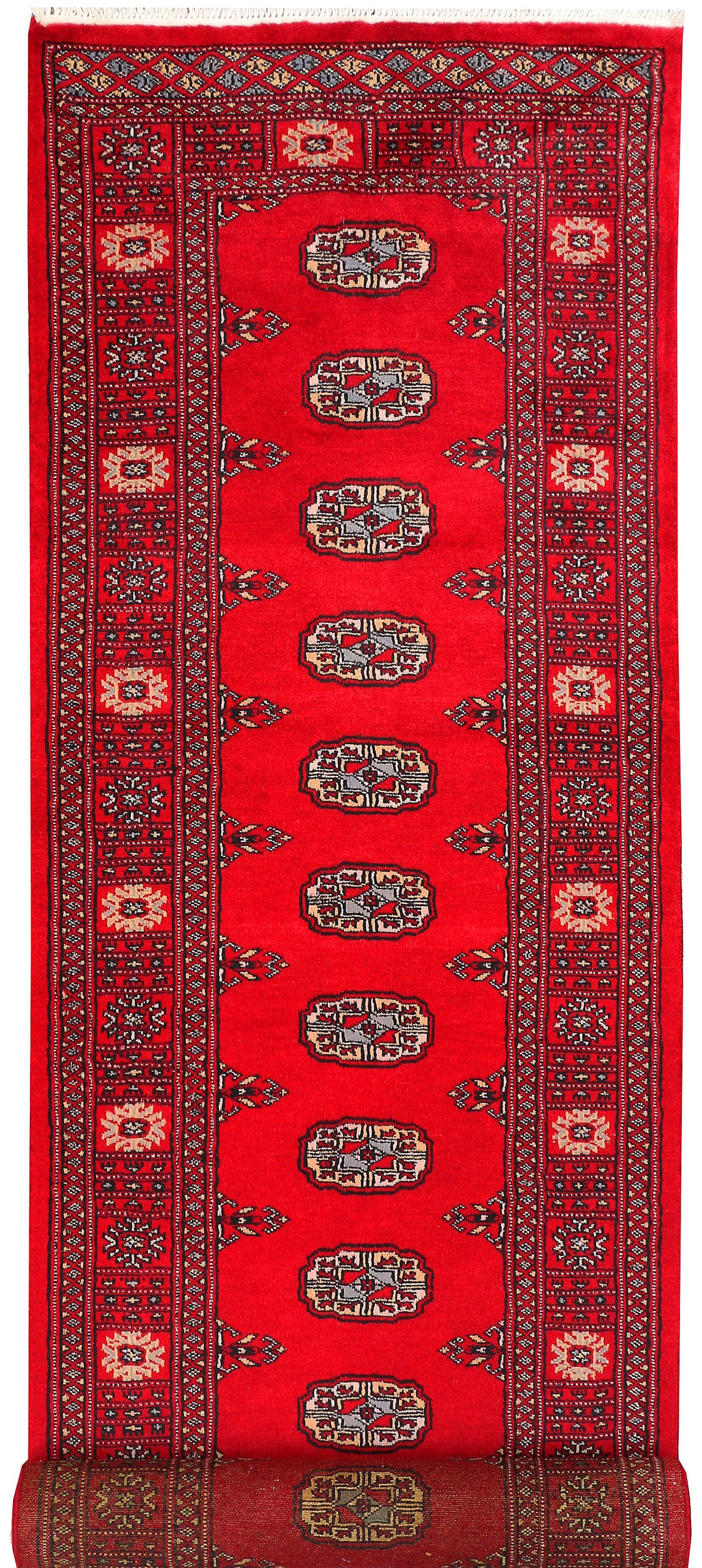 Dark Red Bokhara 2' 6 x 11' 1 - No. 45677 - ALRUG Rug Store