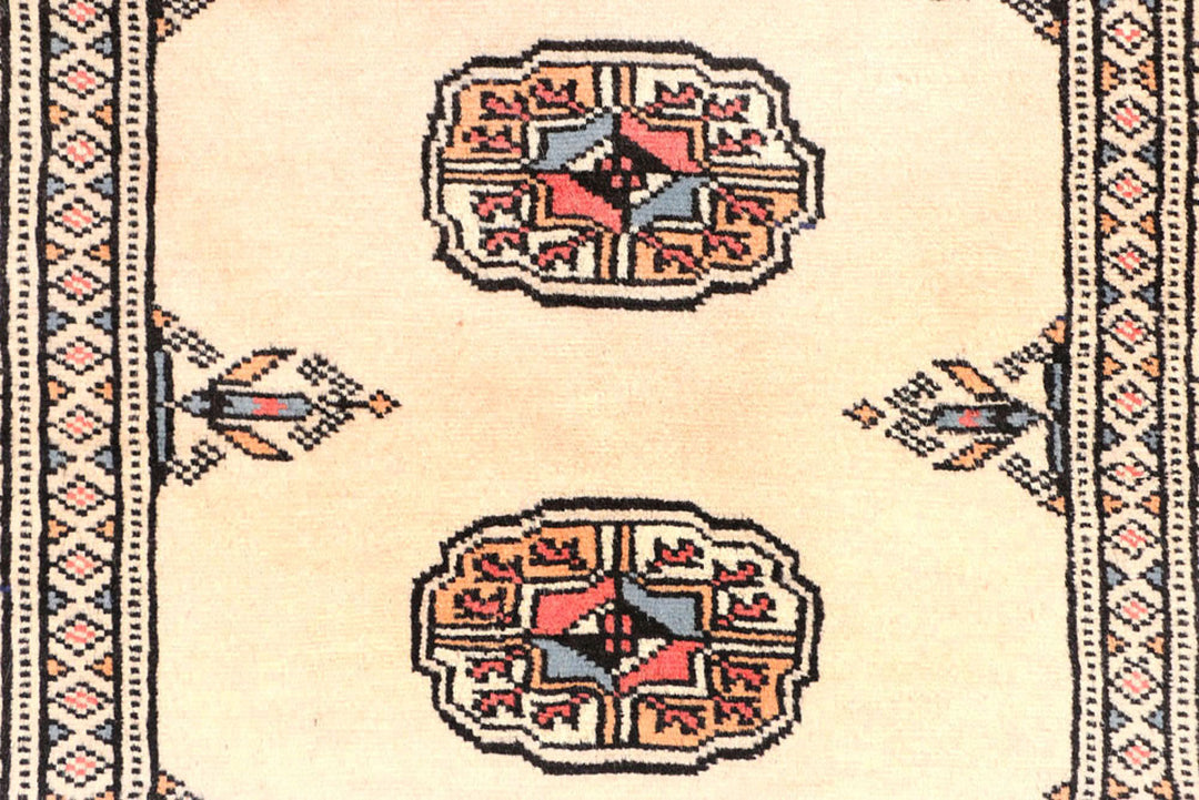 Antique White Bokhara 2'  6" x 12'  3" - No. QA37927