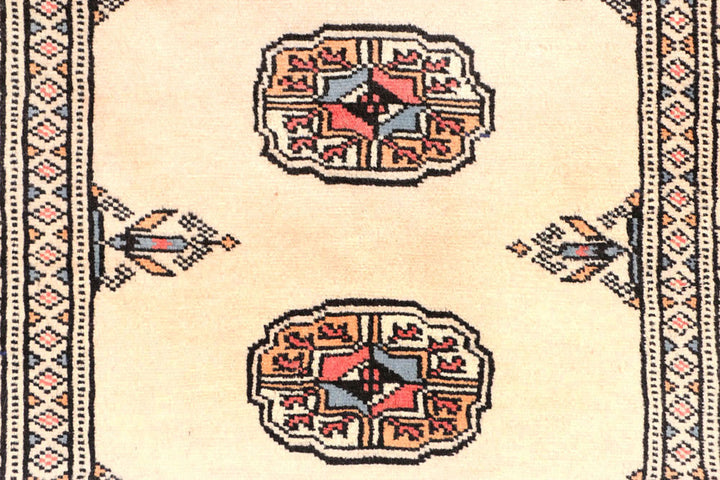 Antique White Bokhara 2'  6" x 12'  3" - No. QA37927