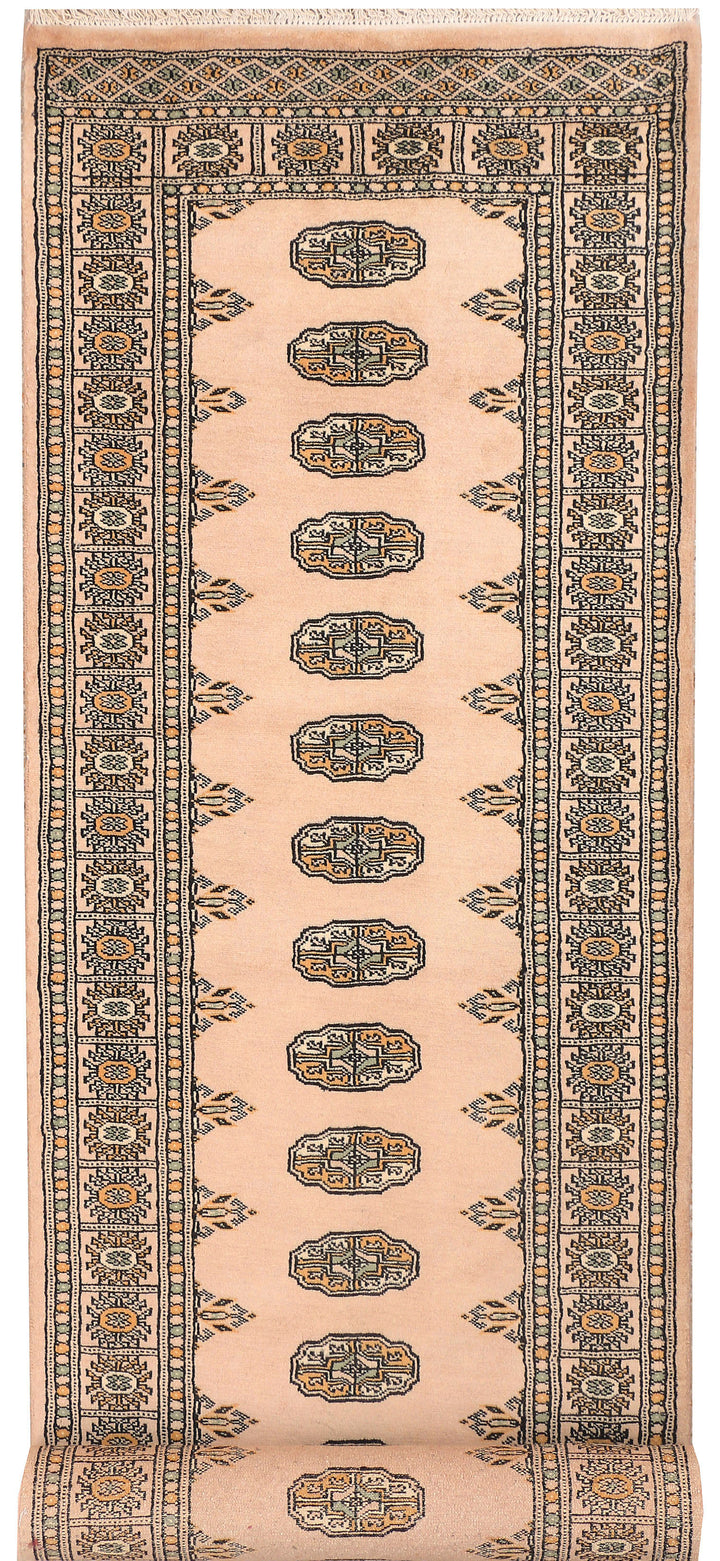 Antique White Bokhara 2' 8 x 11' 7 - No. 45682 - ALRUG Rug Store