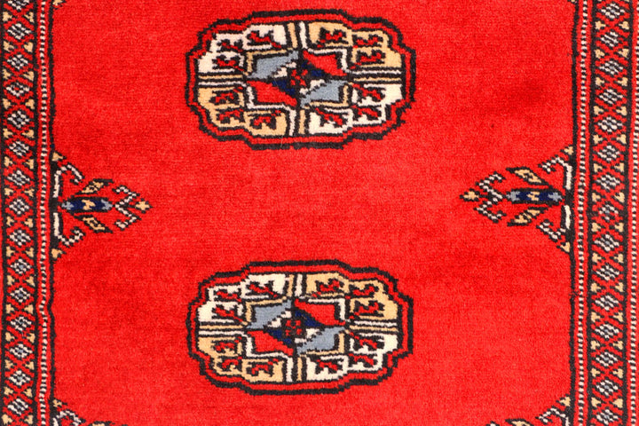 Red Bokhara 2' 6 x 11' 8 - No. 45685 - ALRUG Rug Store